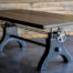 Black industrial crank table Gent