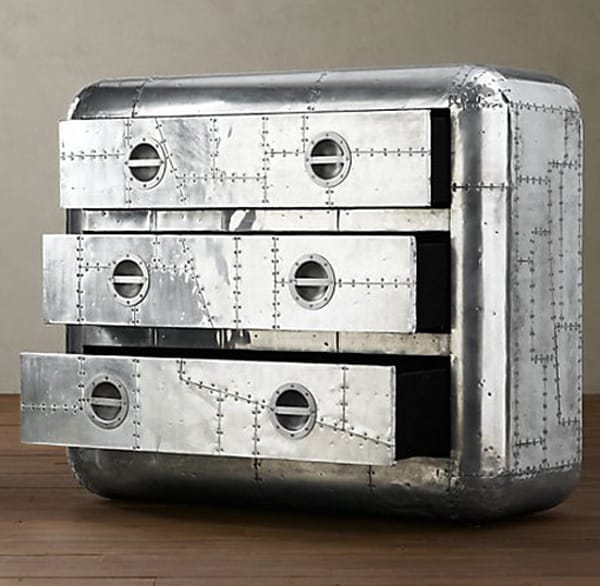 Aviator drawer cabinet