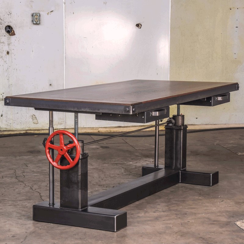 Industrial Crank desk black